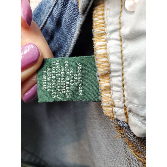 Lauren Jeans Co. Bootcut Jeans Women Size 12 Blue Denim Cotton Pocket Flat Front - Picture 9 of 9